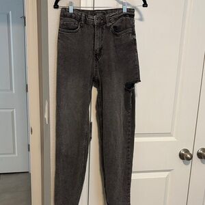 Women’s Black Distressed Jeans